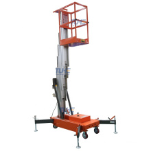 100kg 6m telescopic cylinder hydraulic lift single mast lifts tables